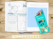 Load image into Gallery viewer, LDS Activity Journal w/ Kit "It's Great to Be 8!" (Baptism Activity Journal / Coloring Book for LDS Kids!)