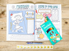 Load image into Gallery viewer, LDS Activity Journal w/ Kit "It's Great to Be 8!" (Baptism Activity Journal / Coloring Book for LDS Kids!)