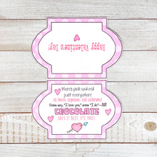 Load image into Gallery viewer, "I Love Chocolate" Printable Valentine's Tag