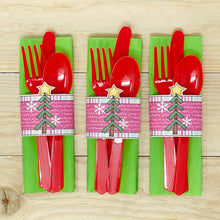 Load image into Gallery viewer, PRINTABLE Christmas Napkin Rings "Oh, Christmas Tree" (Printable Christmas Treat Tag and Craft Idea for Kids!)