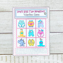 Load image into Gallery viewer, PRINTABLE Valentine's Activity "Don't Kiss The Monster!" (Printable Valentine's Game for Kids!)