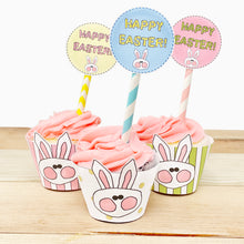 Load image into Gallery viewer, "Easter Bunny" Printable Easter Cupcake Liner and Label