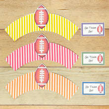 Load image into Gallery viewer, "Football" Printable Cupcake Liner and Label