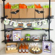 Load image into Gallery viewer, Halloween Party-in-a-Book™ "Ghosts On The Fly" (Halloween Treasure Hunt Activity Book for Kids)