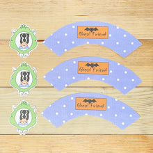 Load image into Gallery viewer, "Ghoulfriend" Printable Halloween Cupcake Liner and Label