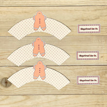 Load image into Gallery viewer, PRINTABLE Christmas Cupcake Label "Gingerbread Man and Co." (Printable Christmas Treat Label and Gift Idea for Kids!)