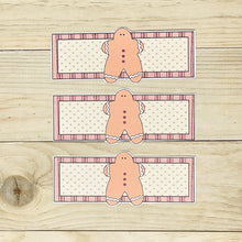 Load image into Gallery viewer, PRINTABLE Christmas Napkin Rings "Gingerbread Man" (Printable Christmas Treat Tag and Craft Idea for Kids!)