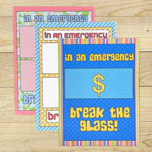 Load image into Gallery viewer, "In an Emergency" Printable Graduation Gift Idea