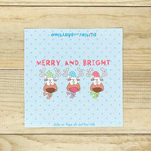 Load image into Gallery viewer, PRINTABLE Christmas Treat Tags "Merry and Bright" (Printable Christmas Candy Bar Wrapper and Gift Idea)