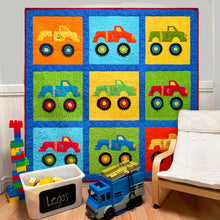 Load image into Gallery viewer, Trucks Quilt Pattern "Monster Trucks" (Monster Trucks Quilt for Kids!)