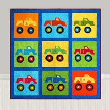 Load image into Gallery viewer, Trucks Quilt Pattern "Monster Trucks" (Monster Trucks Quilt for Kids!)