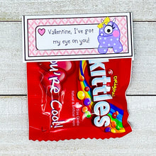 Load image into Gallery viewer, PRINTABLE Valentine's Tag "Monsters" (Printable Valentine for Kids!)