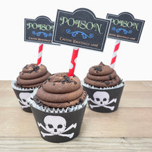 Load image into Gallery viewer, "Poison" Printable Halloween Cupcake Liner and Label