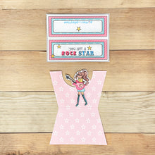 Load image into Gallery viewer, "Rock Star (Girl)" Printable Birthday Cookie Pocket