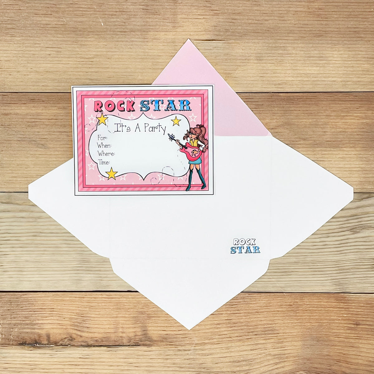 "Blue Rockstar" Printable Birthday Invitation - Download NOW! – Parties ...