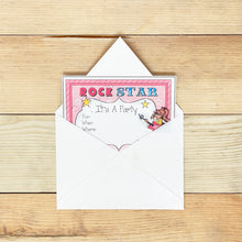 Load image into Gallery viewer, "Rock Star (Girl)" Printable Birthday Invitation