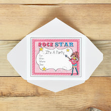 Load image into Gallery viewer, "Rock Star (Girl)" Printable Birthday Invitation