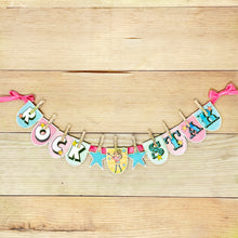Load image into Gallery viewer, "Rock Star (Girl)" Printable Birthday Banner