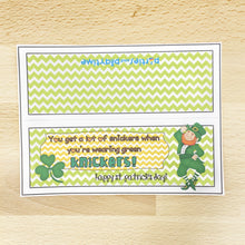 Load image into Gallery viewer, PRINTABLE St Patrick's Day Tag "Green Knickers" (Printable St Patrick's Treat Tag for Kids!)