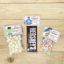 Load image into Gallery viewer, PRINTABLE Valentine's Tag "Superhero" (Printable Valentine for Kids!)