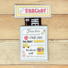 Load image into Gallery viewer, PRINTABLE School Treat Label "Teacher Appreciation" (Printable Teacher Appreciation Treat Label for Students!)