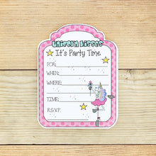 Load image into Gallery viewer, "Unicorn" Printable Birthday Invitation