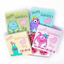 Load image into Gallery viewer, PRINTABLE Valentine's Treat Holder "Monsters" (Printable Valentine's Candy Box for Kids!)