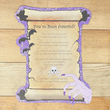 Load image into Gallery viewer, PRINTABLE Halloween Activity "You've Been Haunted" (Printable Halloween Activity and Gift Idea for Kids!)