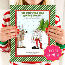 Load image into Gallery viewer, PRINTABLE Christmas Party-in-a-Book™ &quot;The Christmas That Almost Twasn&#39;t&quot; (Christmas Treasure Hunt Activity Book for Kids)
