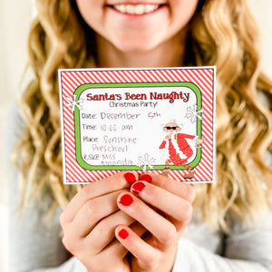 PRINTABLE Christmas Party-in-a-Book™ "Santa's Been Naughty" (Christmas Treasure Hunt Activity Book for Kids)