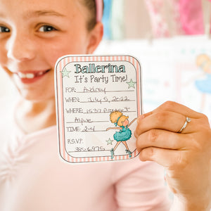 PRINTABLE Ballerina Birthday Party-in-a-Book™ "Ballerina" (Ballerina Birthday Treasure Hunt Activity Book for Kids)