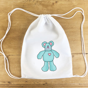 "Blue Teddy Bear" Party Tote Bag 4/$15