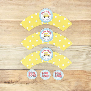 "Boo Hoo, Back to School" Printable Cupcake Liner and Label