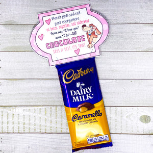 "I Love Chocolate" Printable Valentine's Tag