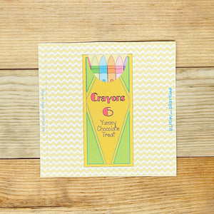 "Crayon Box" Printable Candy Bar Wrapper