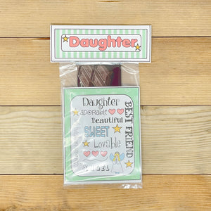 PRINTABLE Mother's Day Treat Holder "Daughter" (Printable Mother's Day Treat Tag for Daughters!)