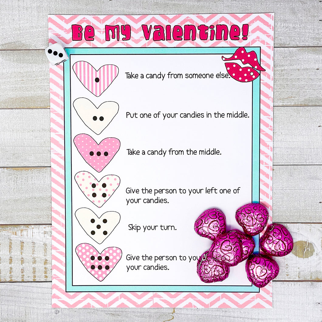 “Be My Valentine” Printable Valentine's Game