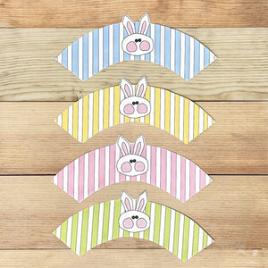 "Easter Bunny" Printable Easter Cupcake Liner and Label