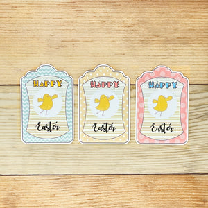 "Happy Chick" Printable Easter Tag