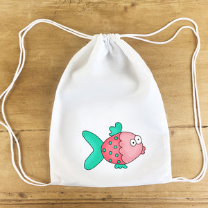 "Pink Fish" Party Tote Bag 4/$15