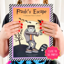Load image into Gallery viewer, PRINTABLE Halloween Party-in-a-Book™ &quot;Frank&#39;s Escape&quot; (Halloween Treasure Hunt Activity Book for Kids)
