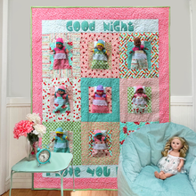 Load image into Gallery viewer, Baby Dolls Kid&#39;s Quilt Pattern &quot;Good Night Baby&quot; (Baby Dolls Quilt for Little Girls)
