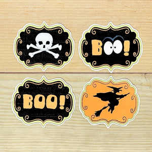 "Boo" Printable Halloween Food Label