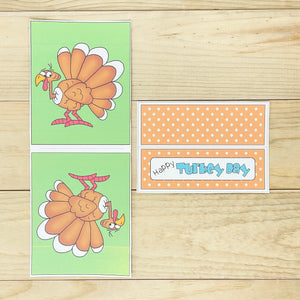 PRINTABLE Thanksgiving Candy Pockets "Happy Turkey Day" (Printable Thanksgiving Treat Holder and Gift Idea for Kids!)