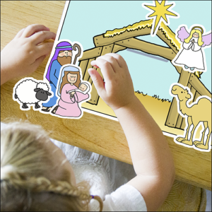 PRINTABLE Christmas Party-in-a-Book™ "The Littlest Shepherd" (Nativity Activity Book for Kids)