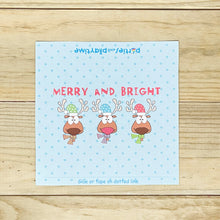 Load image into Gallery viewer, PRINTABLE Christmas Treat Tags &quot;Merry and Bright&quot; (Printable Christmas Candy Bar Wrapper and Gift Idea)
