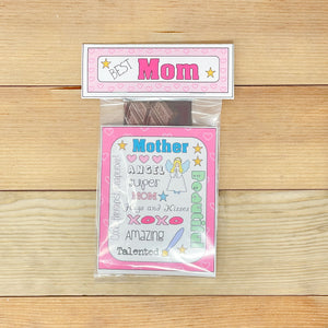 PRINTABLE Mother's Day Treat Holder "Best Mom" (Printable Mother's Day Treat Tag!)