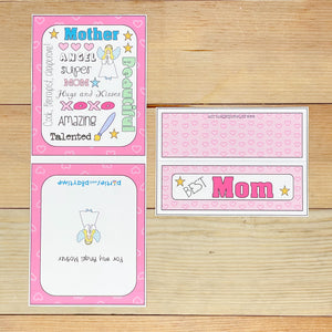 PRINTABLE Mother's Day Treat Holder "Best Mom" (Printable Mother's Day Treat Tag!)