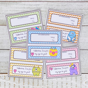 PRINTABLE Valentine's Tag "Monsters" (Printable Valentine for Kids!)