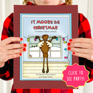 PRINTABLE Christmas Party-in-a-Book™ "It Moose Be Christmas" (Christmas Treasure Hunt Activity Book for Kids)